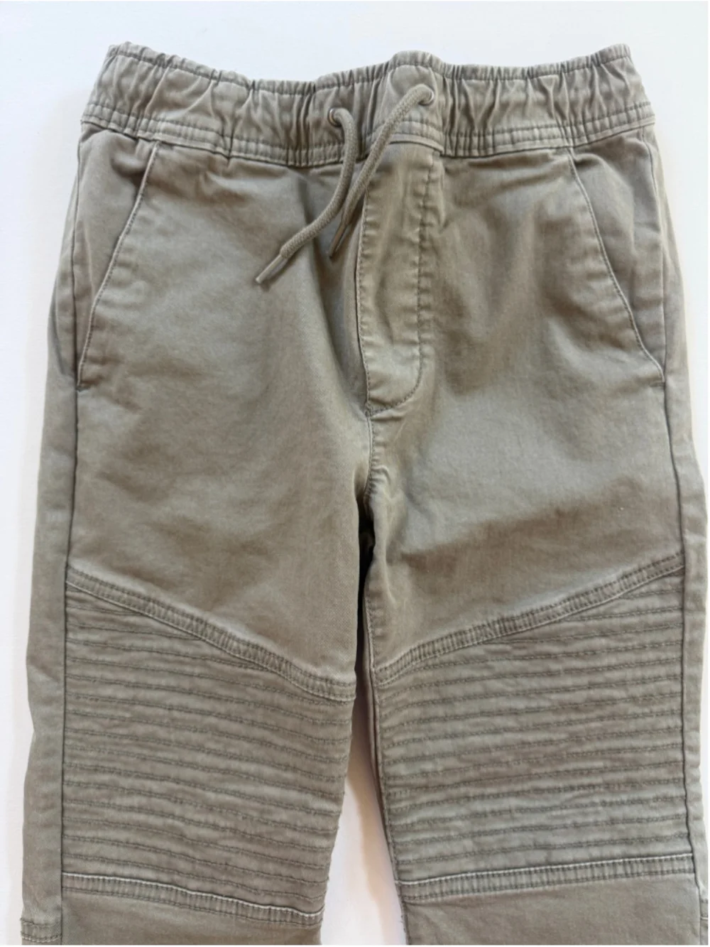 Lot of 2 Gap Kids Moto Jogger Pants Boy in Denim and Olive Green Size M (8-9)